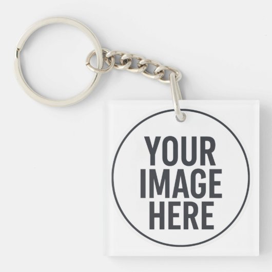 Square Photo Memory Keychain for Daily Use キーホルダー (正面)