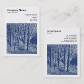 Square Photo (v3) – 川の木 – Cyanotype 名刺 (正面/裏面)