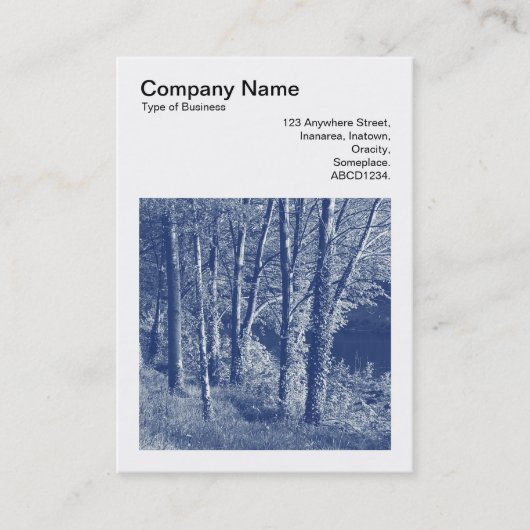 Square Photo (v3) – 川の木 – Cyanotype 名刺 (正面)