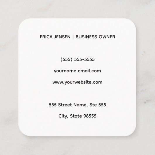 Square QR Social Media Contact スクエア名刺 (裏面)