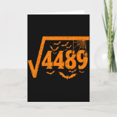 Square Root 4489 Funny Halloween Meme 67 Math Teac カード (正面)