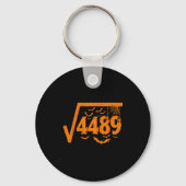 Square Root 4489 Funny Halloween Meme 67 Math Teac キーホルダー (正面)