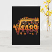 Square Root 4489 Funny Thanksgiving Meme 67 Math T カード (黄色い花)