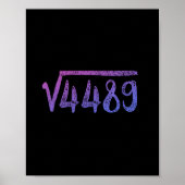 Square Root 4489 Math Teacher Six Seven 6 7  ポスター (正面)