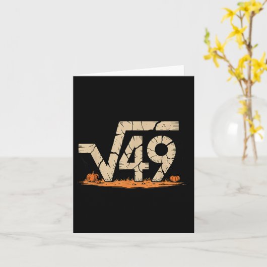 Square Root 67 Meme 6 7 Gen Alpha Halloween Six Se カード (黄色い花)