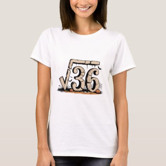 Square Root 67 Meme 6 7 Gen Alpha Halloween Six Se Tシャツ (正面)