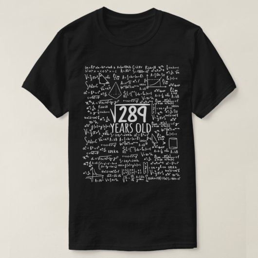 Square Root Of 289 17th Birthday 17 Year Old Gifts Tシャツ (デザイン正面)