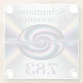 Square Schumann Resonance Glass Coaster ガラスコースター (裏面)