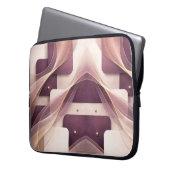 Square shapes AI art  ラップトップスリーブ (正面左)
