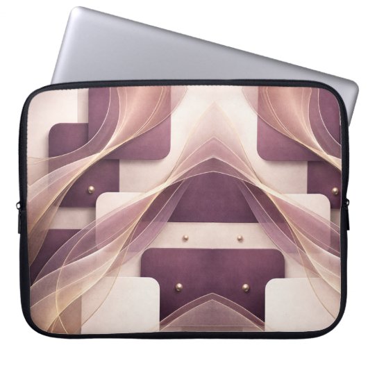 Square shapes AI art  ラップトップスリーブ (正面)