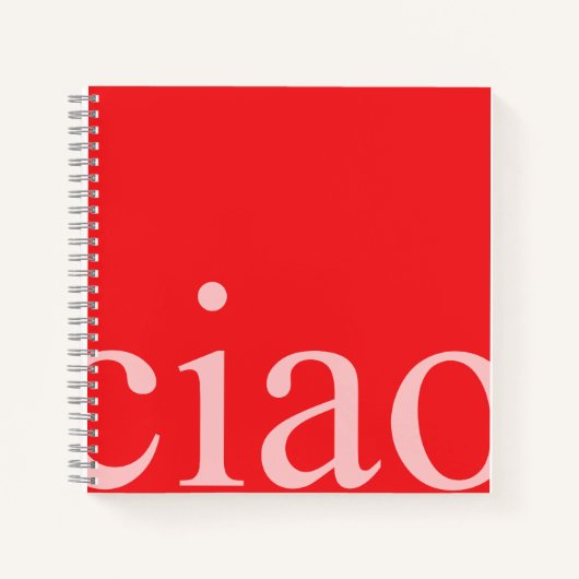 Square Spiral Notebook ノートブック (正面)