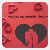 Square Sticker ECC,Pegatina Abrazos スクエアシール (正面)