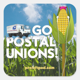 Square Stickers (6/pg) - Go Postal Union! スクエアシール