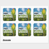 Square Stickers (6/pg) - Go Postal Union! スクエアシール (シート)