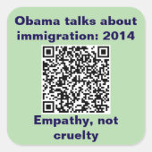 Square Stickers, sheet of six 3 inch stickeSticker スクエアシール (正面)