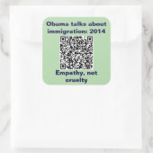 Square Stickers, sheet of six 3 inch stickeSticker スクエアシール (バッグ)