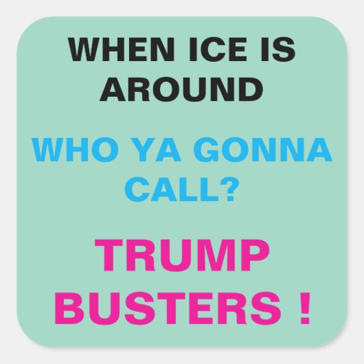 Square Stickers, sheet of six 3 inch stickeSticker スクエアシール (正面)