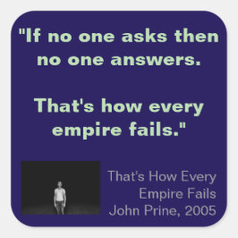 Square Stickers, sheet of six 3 inch stickeSticker スクエアシール