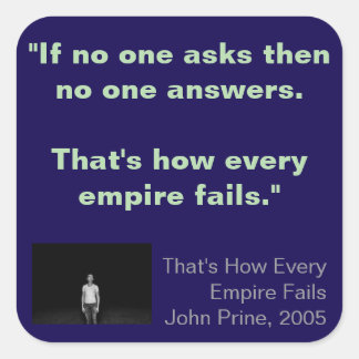 Square Stickers, sheet of six 3 inch stickeSticker スクエアシール