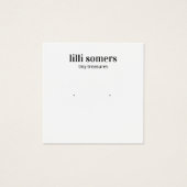 Square Stud Earring Jewelry Plain Display Card (正面)