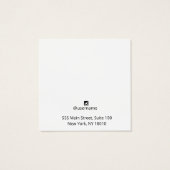 Square Stud Earring Jewelry Plain Display Card (裏面)