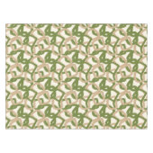 Square Tangle Olive Green Warm Taupe テーブルクロス (正面(横))