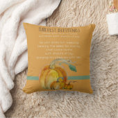 Square Throw Pillow: Harvest Blessings クッション (ブランケット)