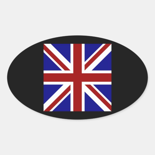 Square Union Jack 楕円形シール (正面)