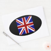 Square Union Jack 楕円形シール (封筒)