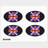 Square Union Jack 楕円形シール (シート)