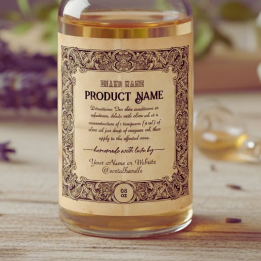 Square Vintage Potion Apothecary Style Labels スクエアシール