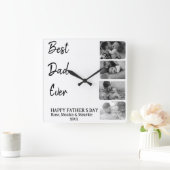 Square wall clock, personalized, father's day. スクエア壁時計 (ホーム)