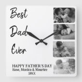 Square wall clock, personalized, father's day. スクエア壁時計 (正面)