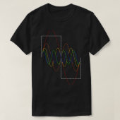 Square Wave Fourier Transform Night Edition Tシャツ (デザイン正面)
