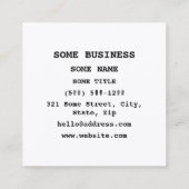 Square Yin Yang スクエア名刺 (裏面)