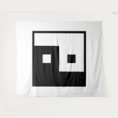 Square Yin Yang タペストリー (正面(横))