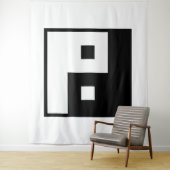 Square Yin Yang タペストリー (インサイチュ)