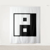 Square Yin Yang タペストリー (正面)