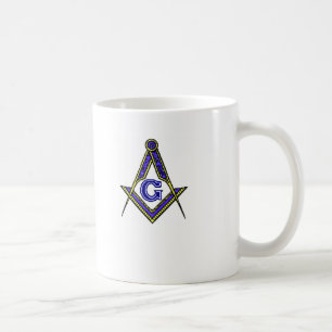 squareandcompassblue、squareandcompassblue コーヒーマグカップ