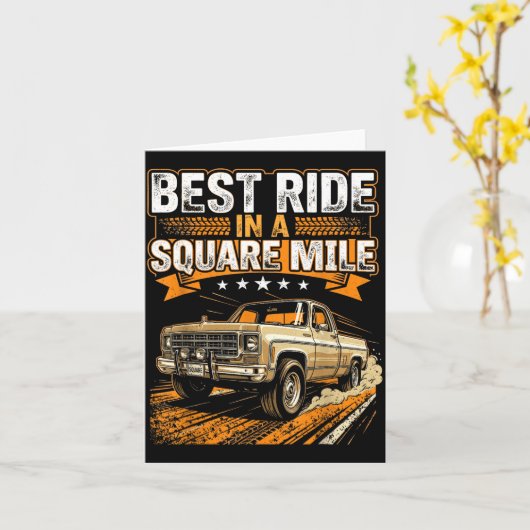 Squarebody Truck  カード (黄色い花)