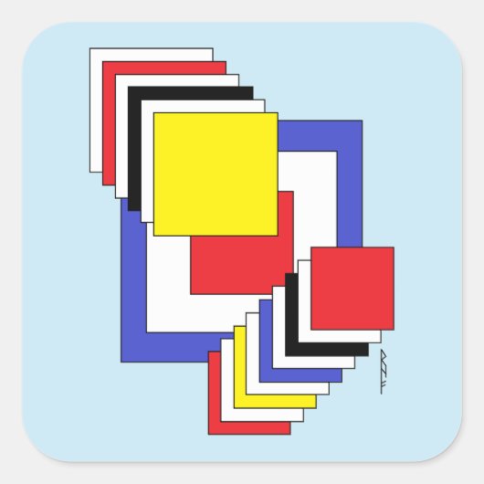 Squares Abstract スクエアシール (正面)