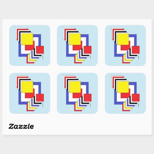 Squares Abstract スクエアシール (シート)