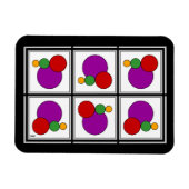 Squares and Circles Abstract マグネット (横)