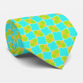 Squares Blue, Green and Orange ネクタイ (ロール)