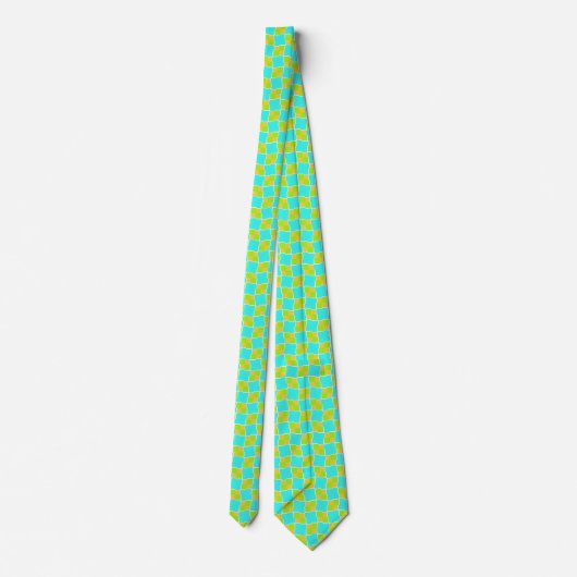 Squares Blue, Green and Orange ネクタイ (裏面)
