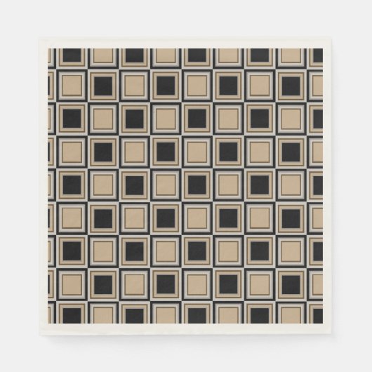 Squares pattern スタンダードランチョンナプキン (正面)