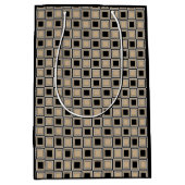 Squares pattern ミディアムペーパーバッグ (正面)