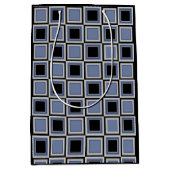 Squares pattern ミディアムペーパーバッグ (正面)
