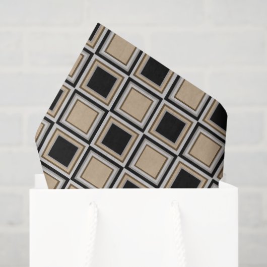 Squares pattern 薄葉紙 (ギフトバッグ)