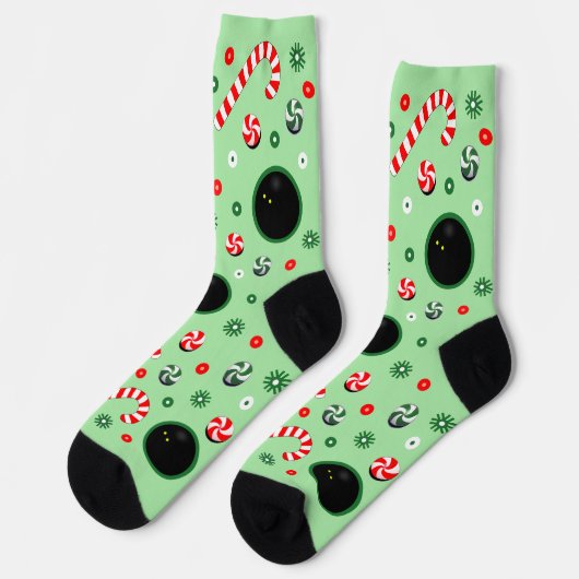Squash Christmas Holiday Gift Socks ソックス (左)